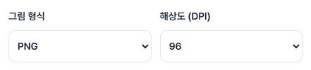 그림 형식과 해상도 칸