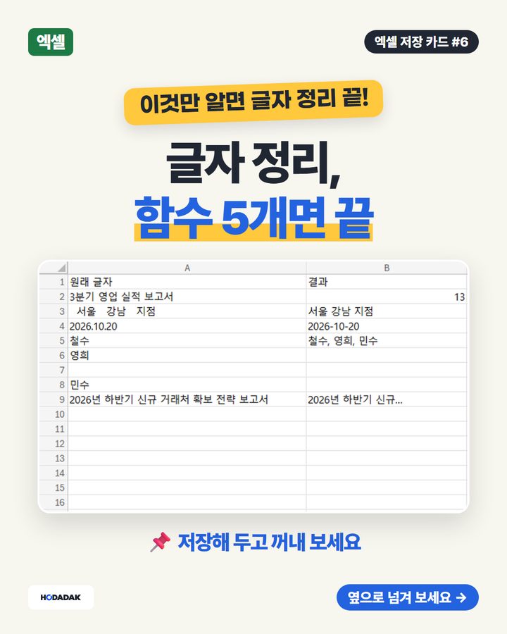 엑셀 글자 정리 함수 5가지 — TRIM · SUBSTITUTE